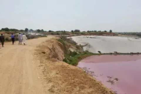 chemin, terre battue, Nigeria