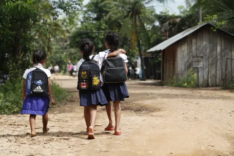 Children, girls, education, Cambodia